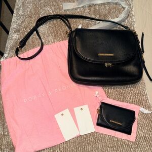 Poppy & Peonies Downtown Crossbody w/ Matching Wallet